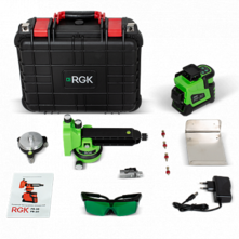 Лазерный уровень RGK PR-3G + штанга-упор RGK CG-2
