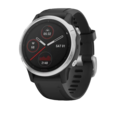 Часы Garmin Fenix 6S серебристые с черным ремешком